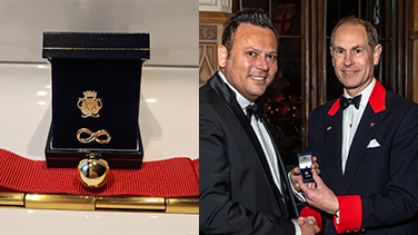 Royal commendation to Mr. Mehmet Gültekin from HRH Prince Edward, The Earl of Wessex, United Kingdom